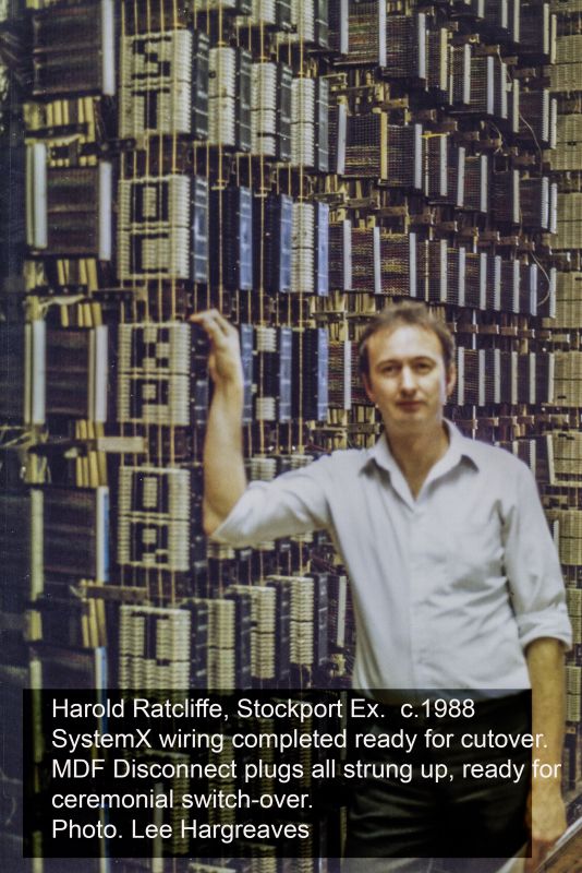 Harold Ratcliffe, Stockport Exchange c. 1988 System X wiring completed ready for cutover